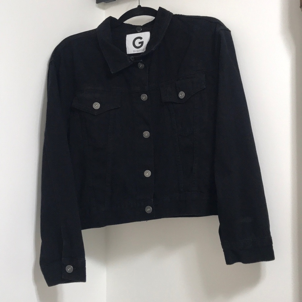 G by Guess Women’s Janet Black Denim Jean Jacket